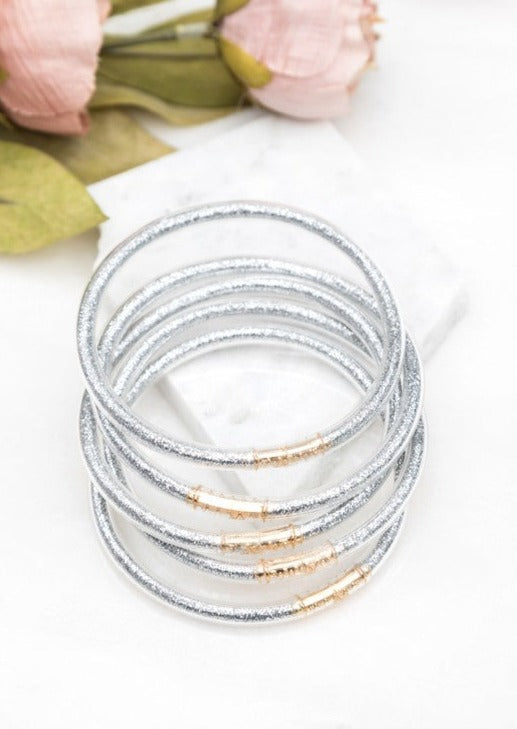 Glitter Jelly Bangle Bracelets