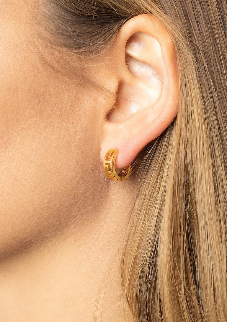 Eve Carved Hoop Earrings