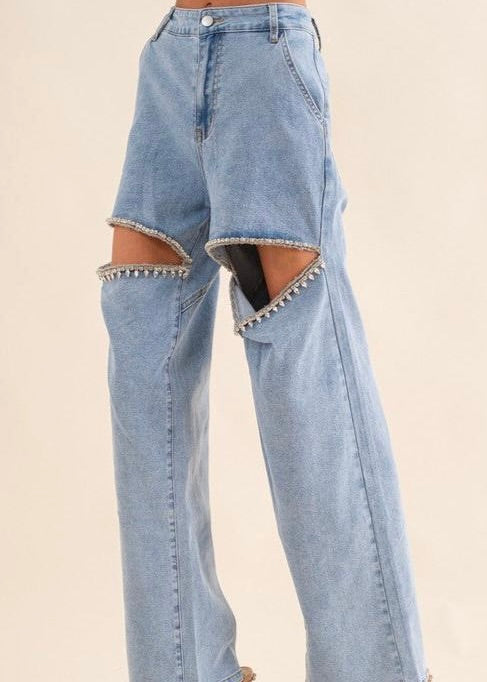 Taylor Denim Rhinestone Jeans