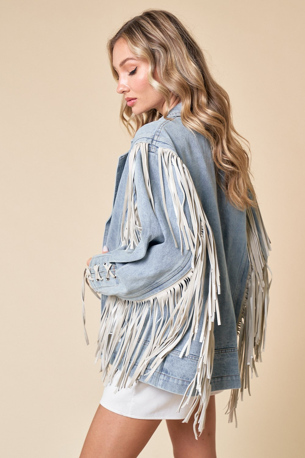 Justine Fringe Denim Jacket