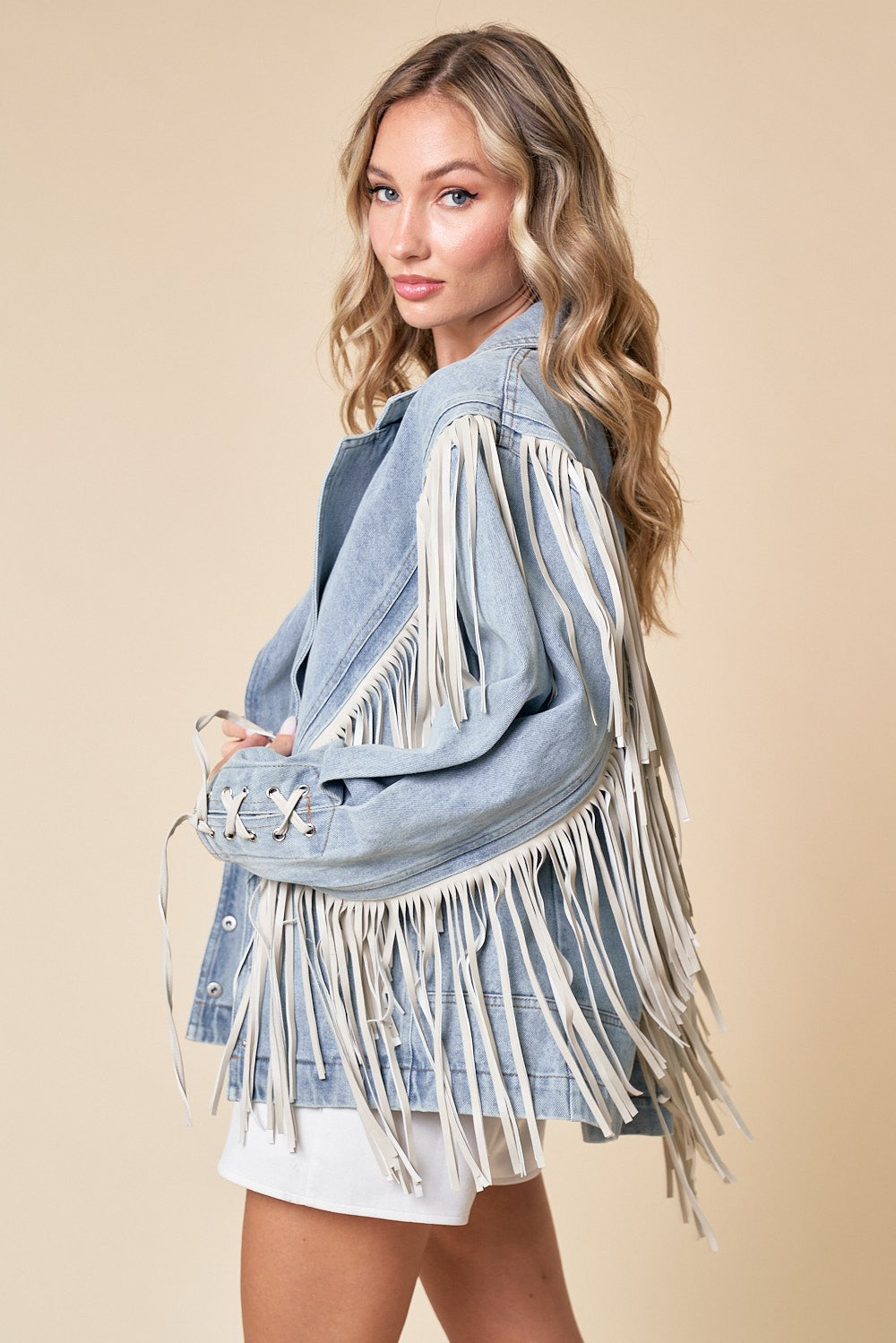 Justine Fringe Denim Jacket