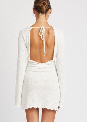 Cloud Nine Open Back Mini Dress