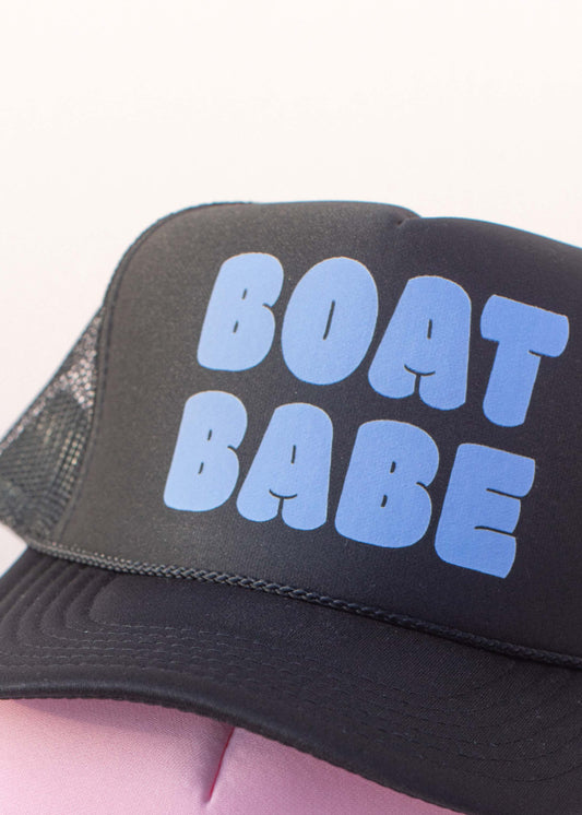 Boat Babe Trucker Hat - Black