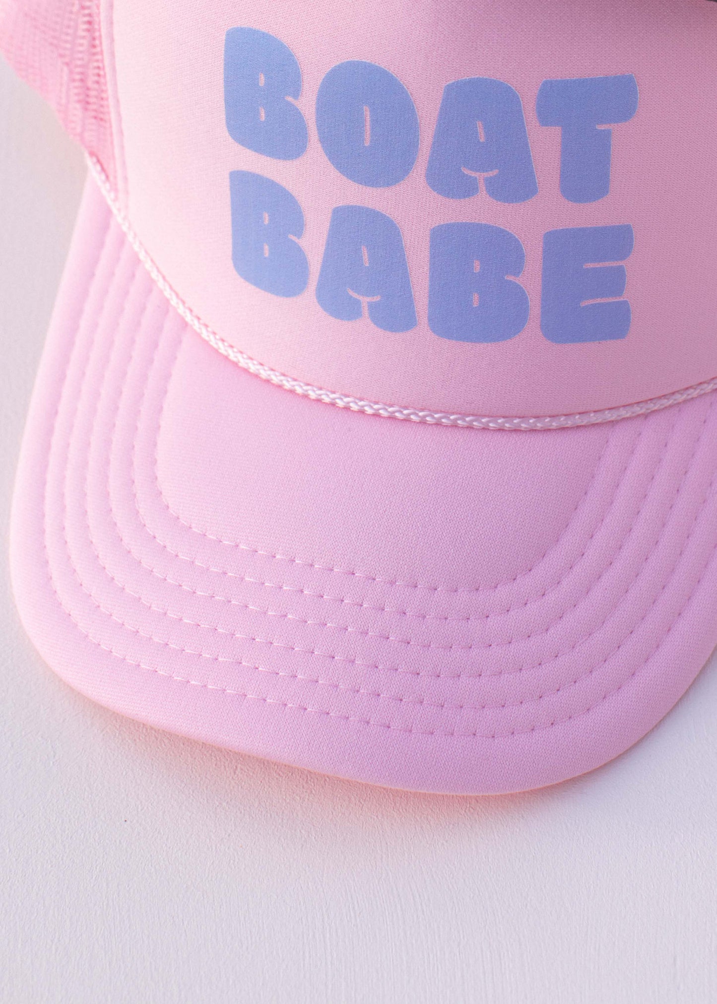 Boat Babe Trucker Hat - Pink
