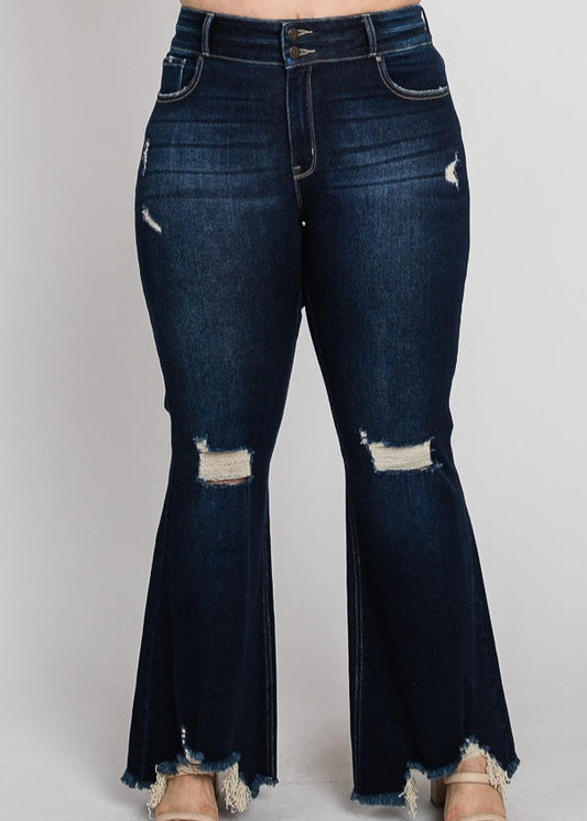 Brittanee High Rise Frayed Hem Jeans