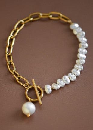 Teri Pearl Charm Bracelet