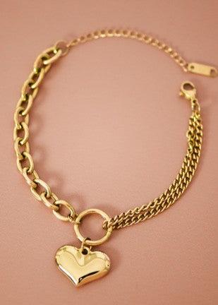 Kim Heart Charm Bracelet