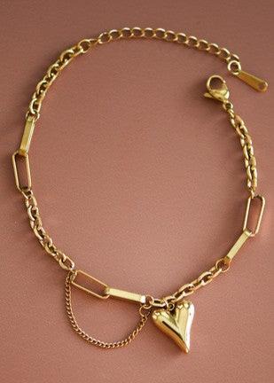 Caterina Heart Link Bracelet