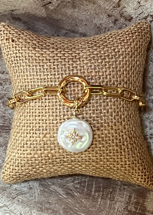Shelby Pearl Star Bracelet