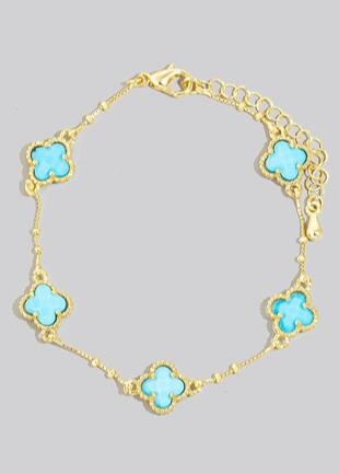 Little Blue Clovers Bracelet