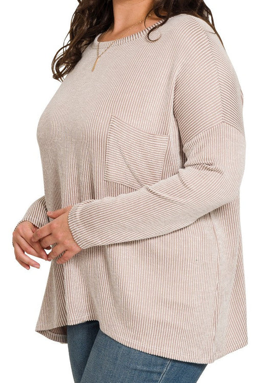 Cloud Comfort Oversized Top - Ash Mocha