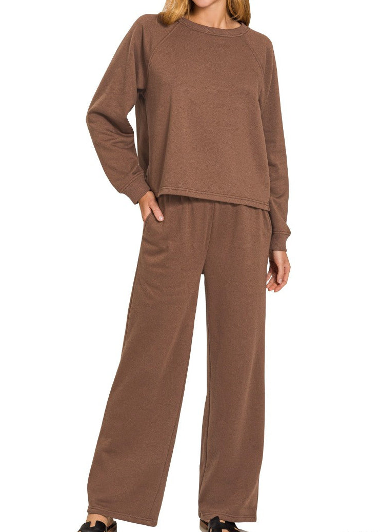 Fireside Fleece Set - Chocolate