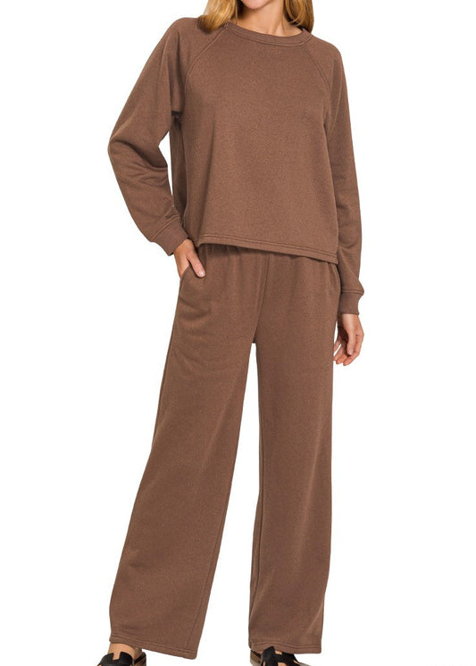 Fireside Fleece Set - Chocolate