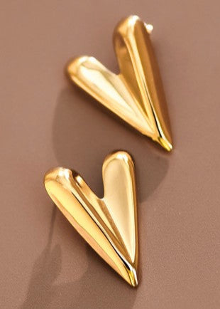 Beonka 18K Gold Plated Heart Earrings