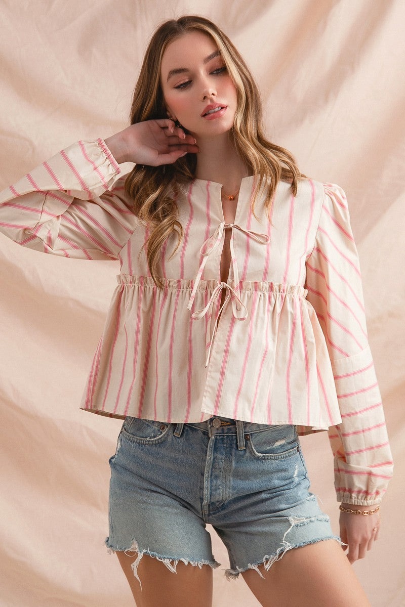 Lover Lover Front Tie Blouse