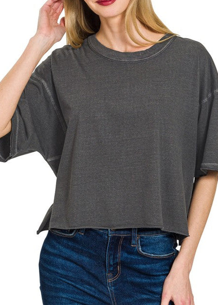 Toni Oversized Box Tee - Black