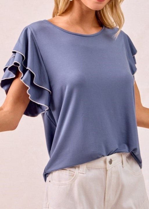 Darcy Ruffle Sleeve Top