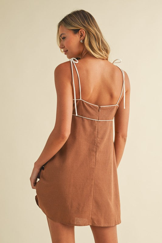 Lila Linen Mini Dress