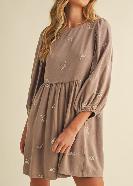Sunday Morning Mini Dress - Mocha