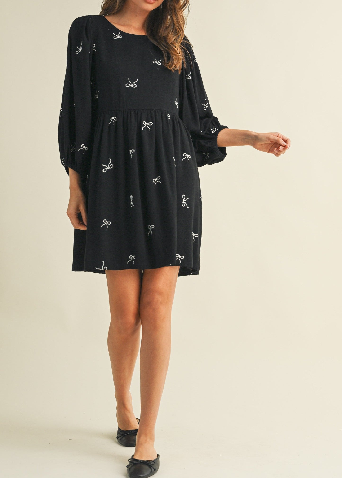 Sunday Morning Mini Dress - Black