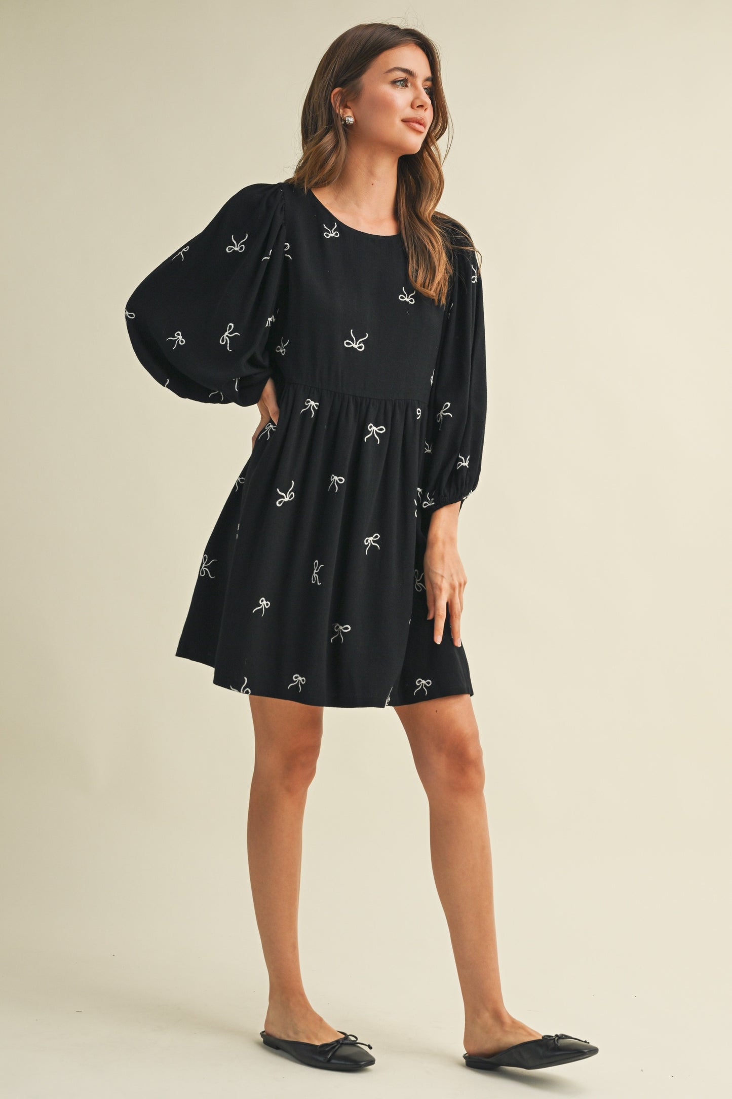 Sunday Morning Mini Dress - Black