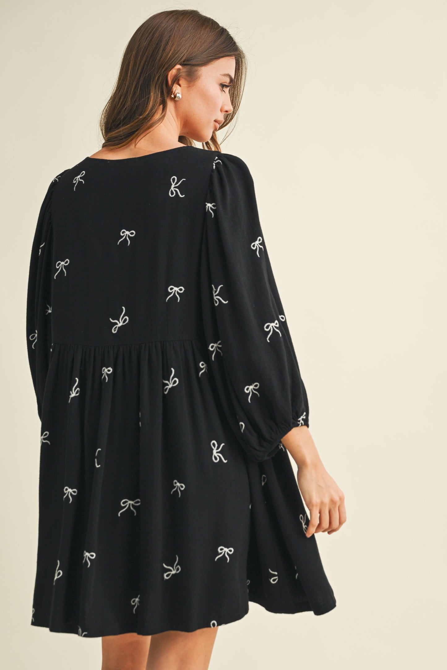 Sunday Morning Mini Dress - Black