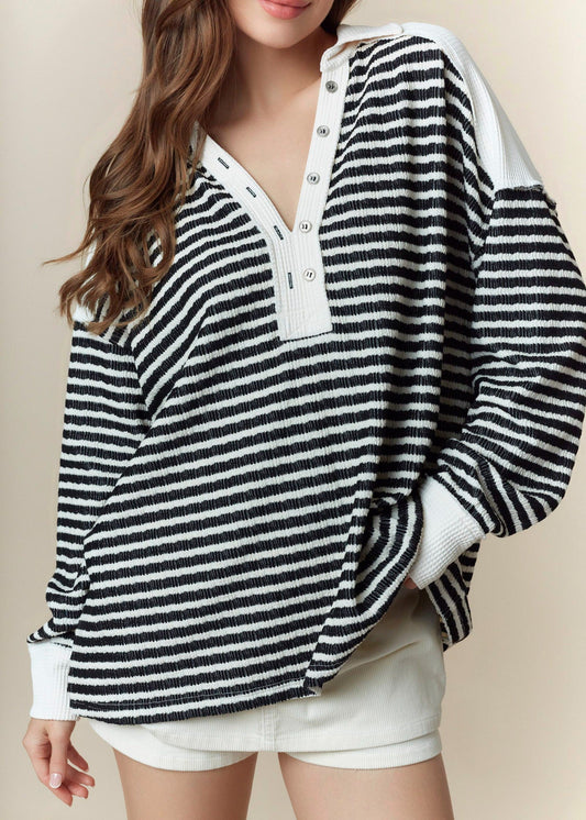 Pax Textured Stripe Top