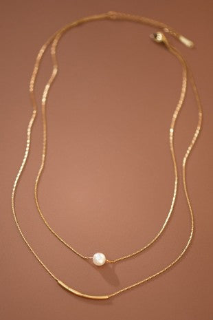 Jordana 18K Gold Dipped Pearl Necklace