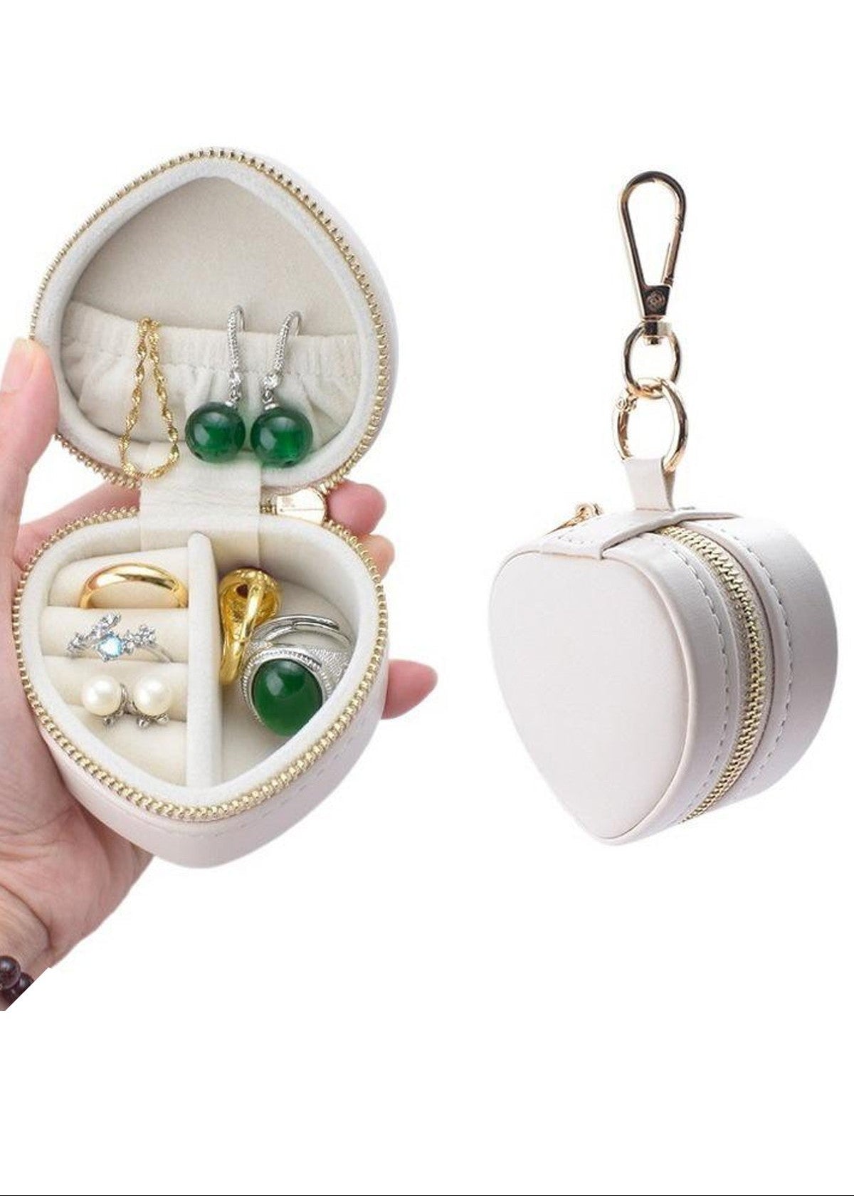 Mini Heart Jewelry Bag Charm