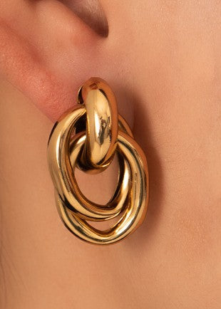 Gold Twist Earrings