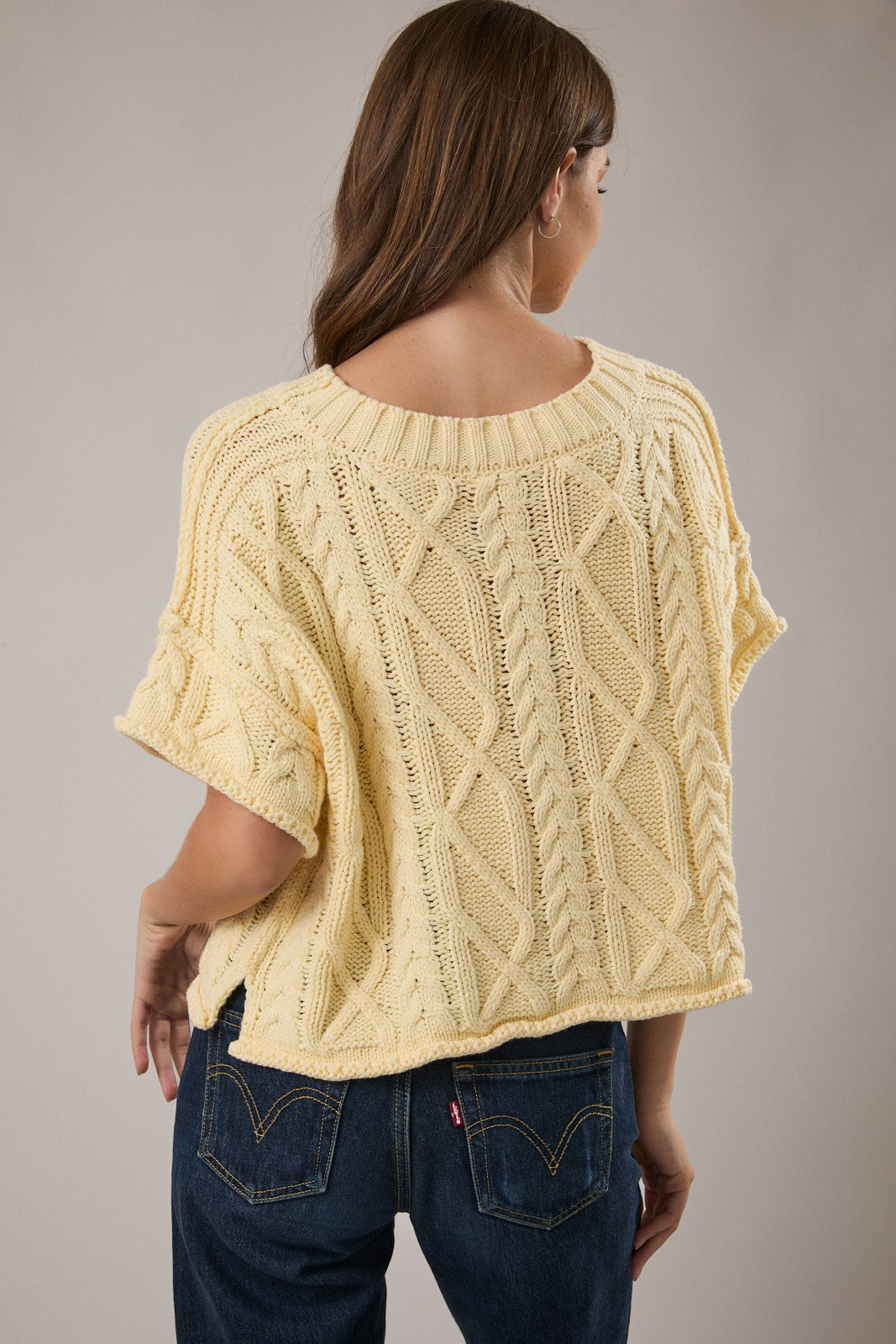 Maison Cable Knit Sweater Top