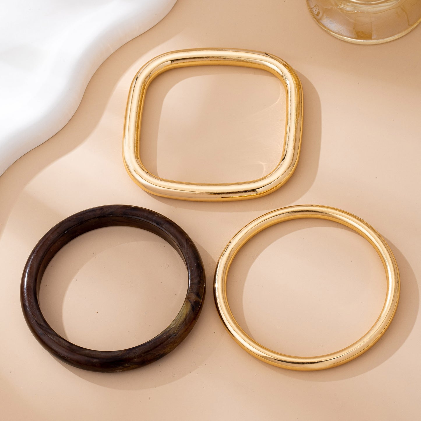 Tortoise & Gold Bangle Set