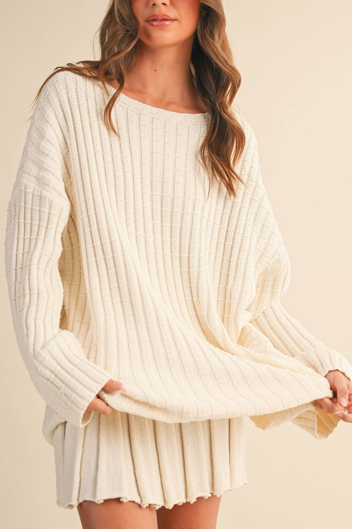 Autumn Belle Sweater & Pleated Skirt Set
