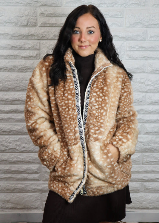 Fawn Faux Fur Jacket