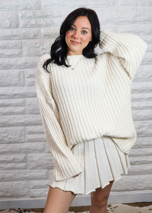 Autumn Belle Sweater & Pleated Skirt Set