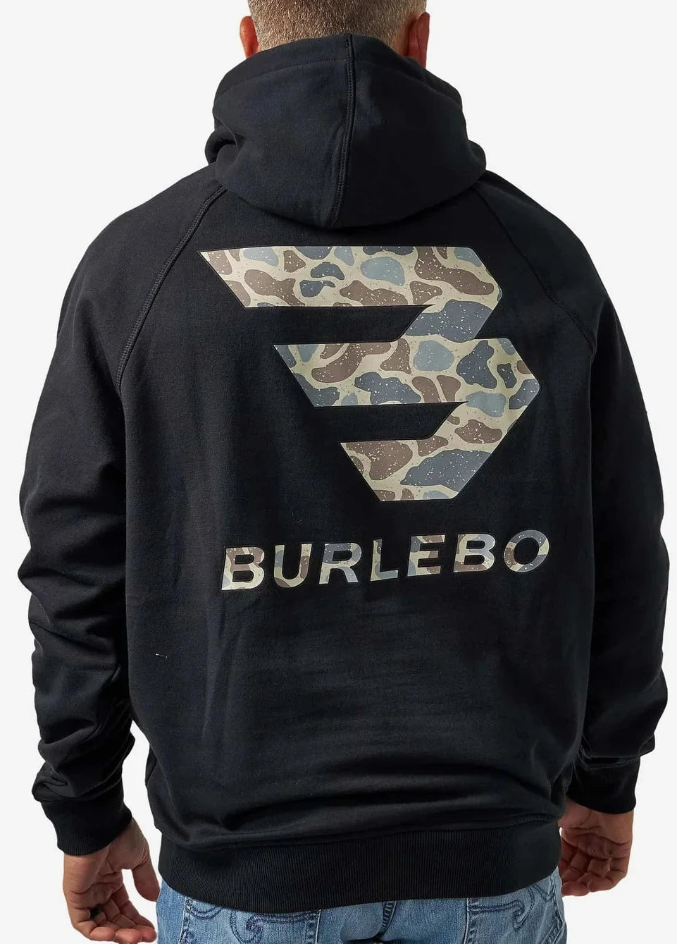 Fleece Hoodie - Flying B Logo - Black