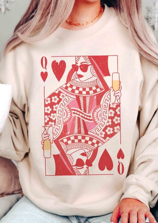 Champagne Queen Of Hearts Sweatshirt