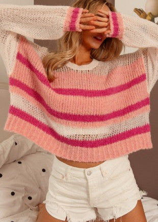 Hey Heartbreaker Striped Sweater