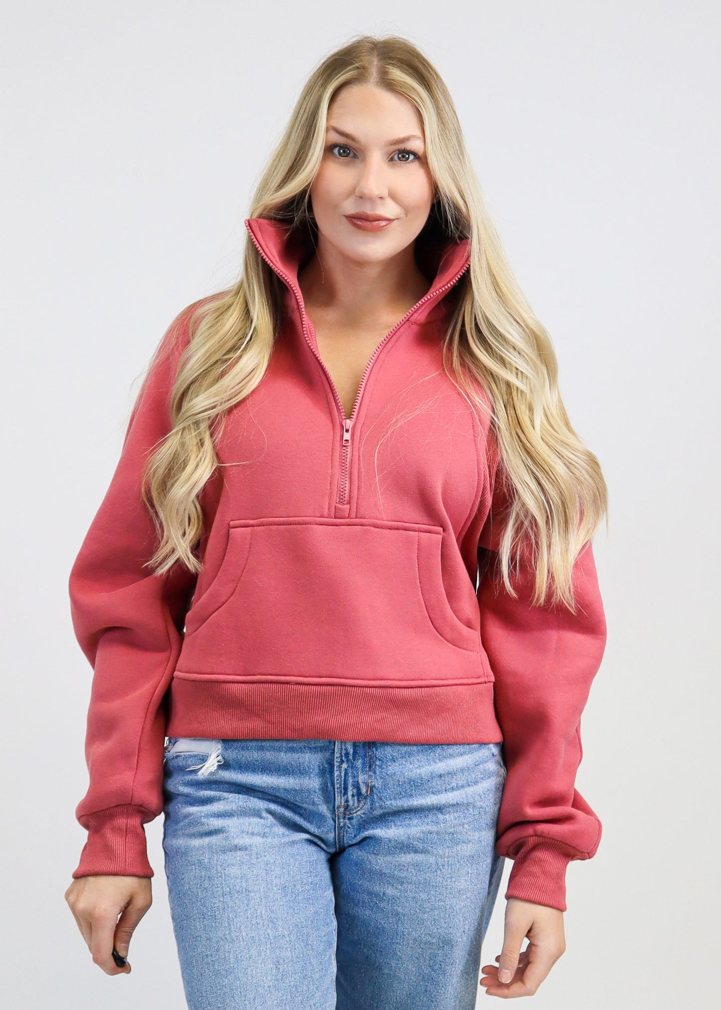 Desi Half Zip Pullover Berry