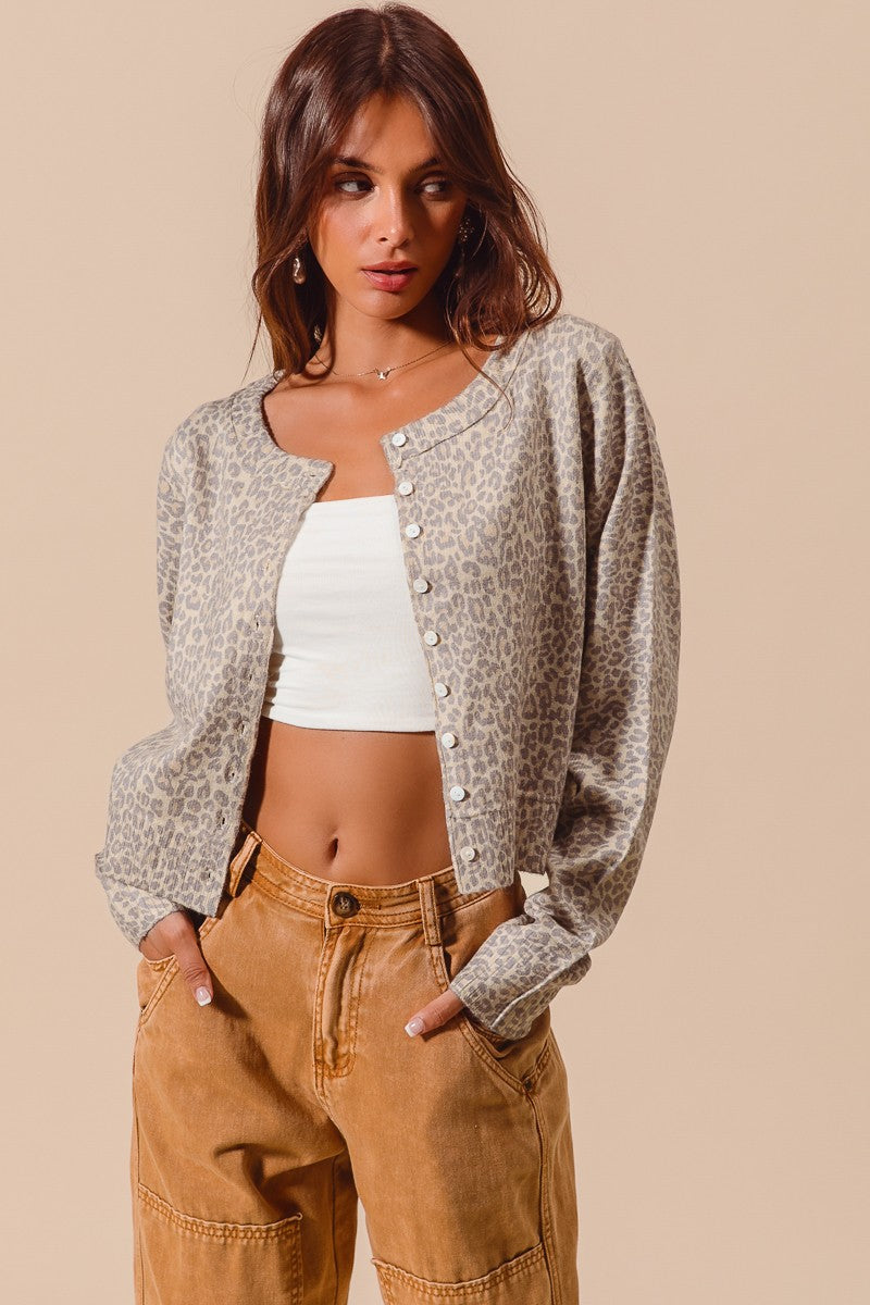 Camila Leopard Cardigan