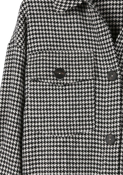 Houndstooth Long Shacket