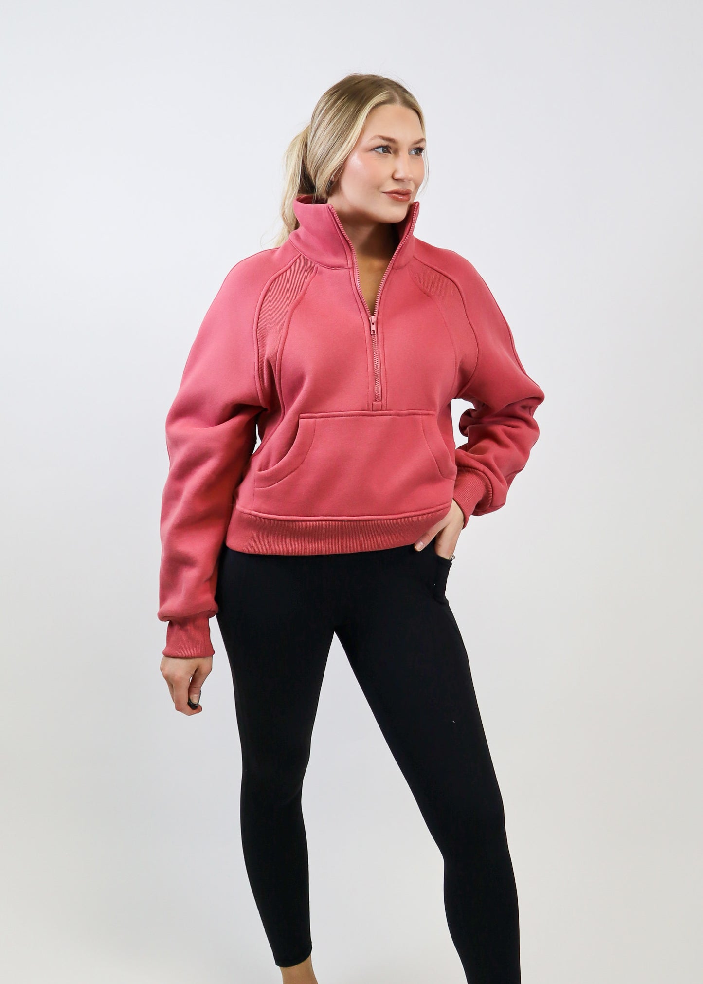 Desi Half Zip Pullover Berry