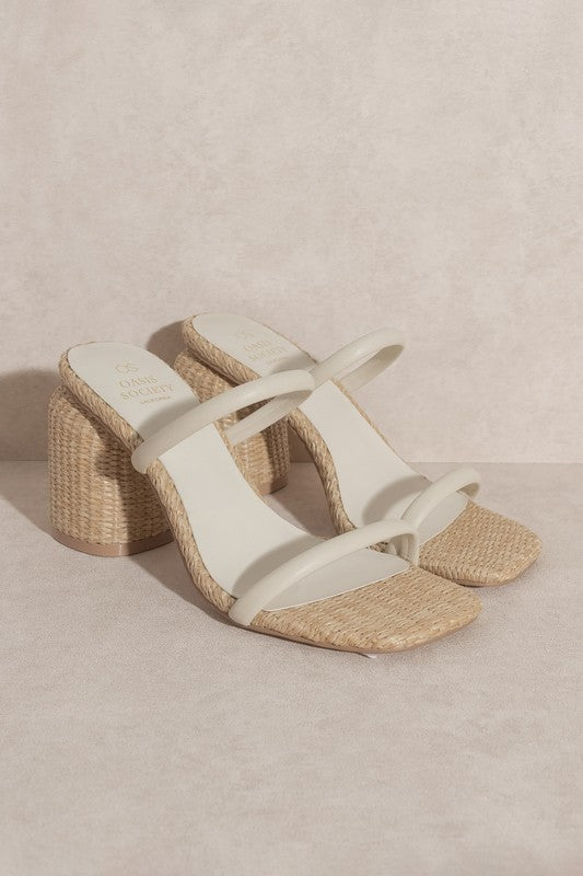 Margaret Raffia Heel Sandals