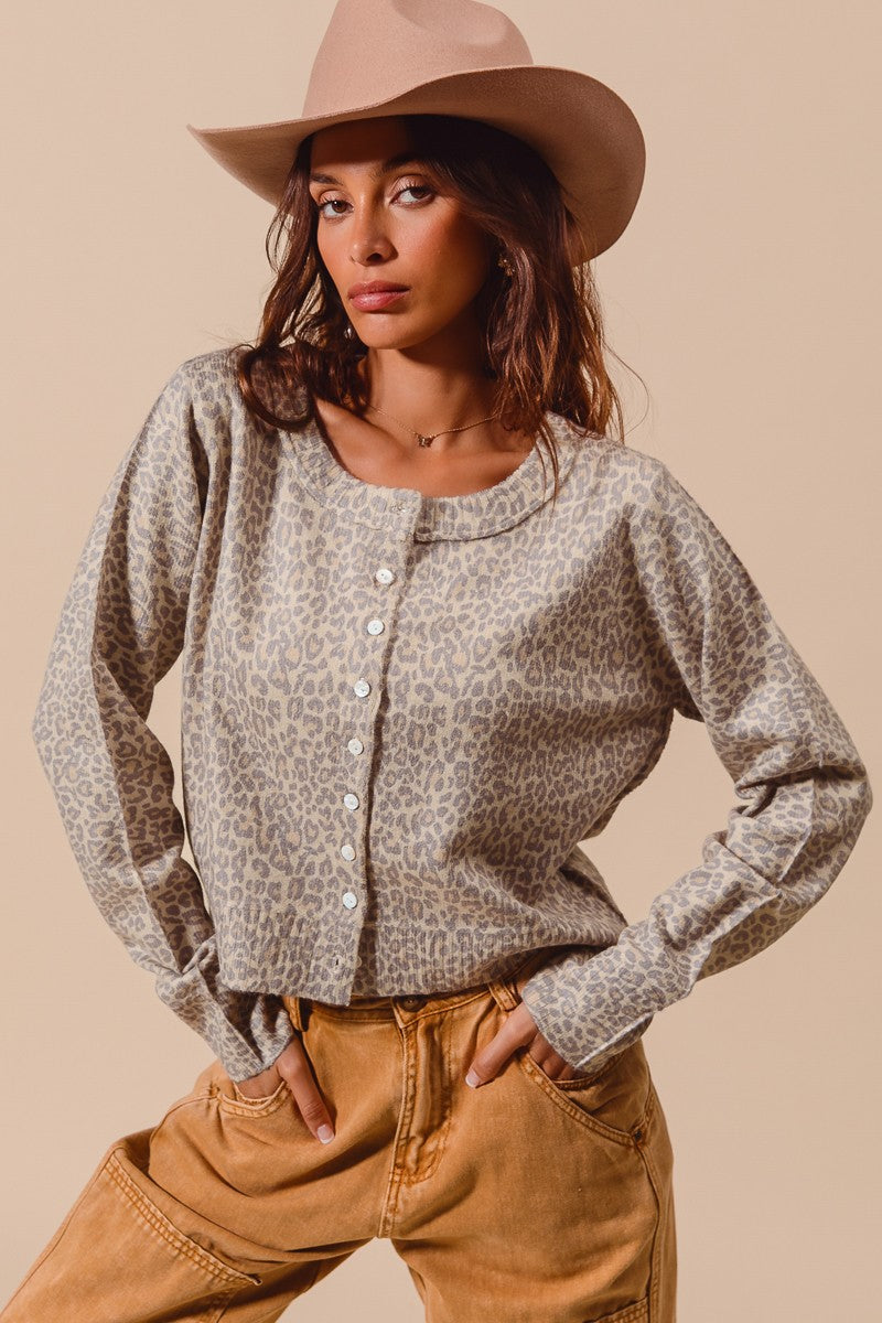 Camila Leopard Cardigan