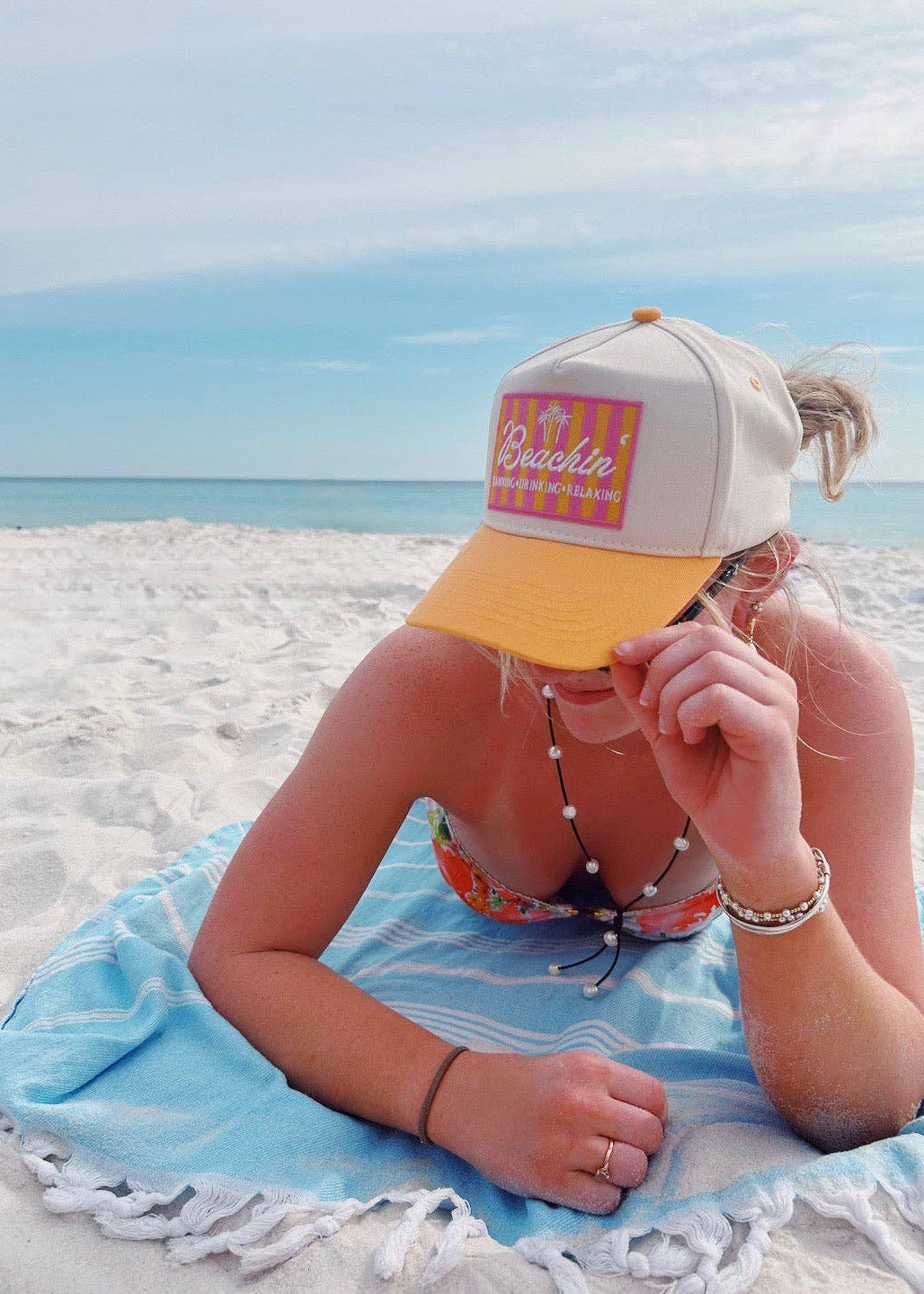 Beachin' Vintage Trucker Hat - Orange