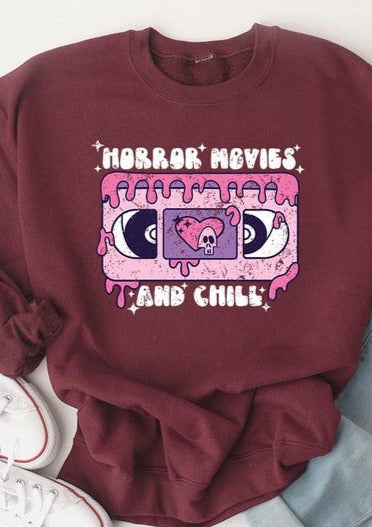 Horror Movies And Chill Sweat Shirt