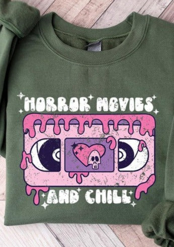 Horror Movies And Chill Sweat Shirt