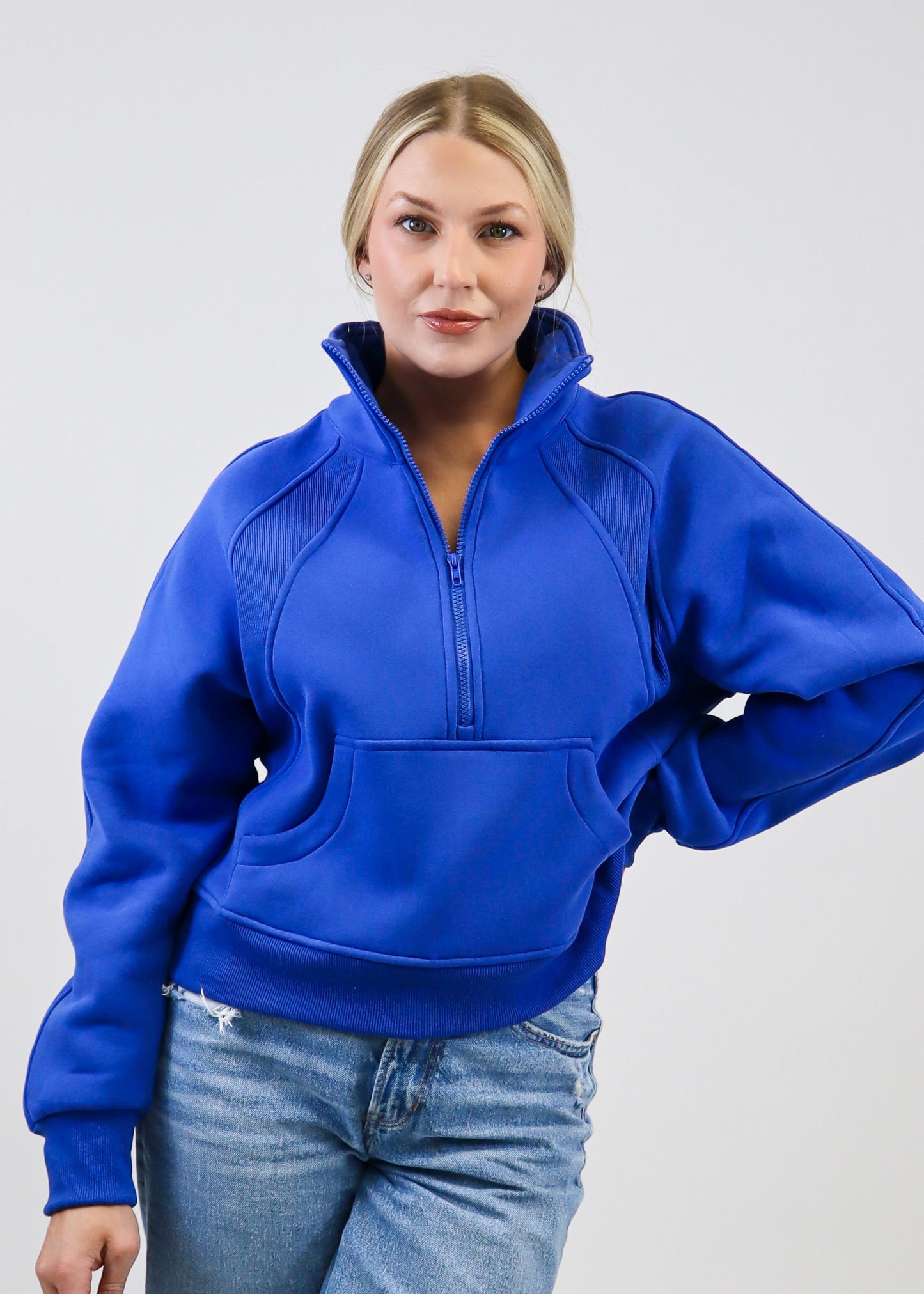 Desi Half Zip Pullover Cobalt