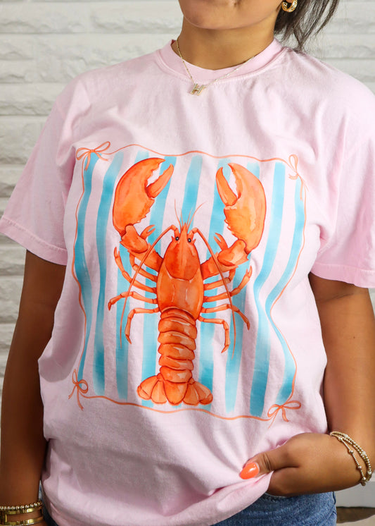Pink Tide Lobster Tee