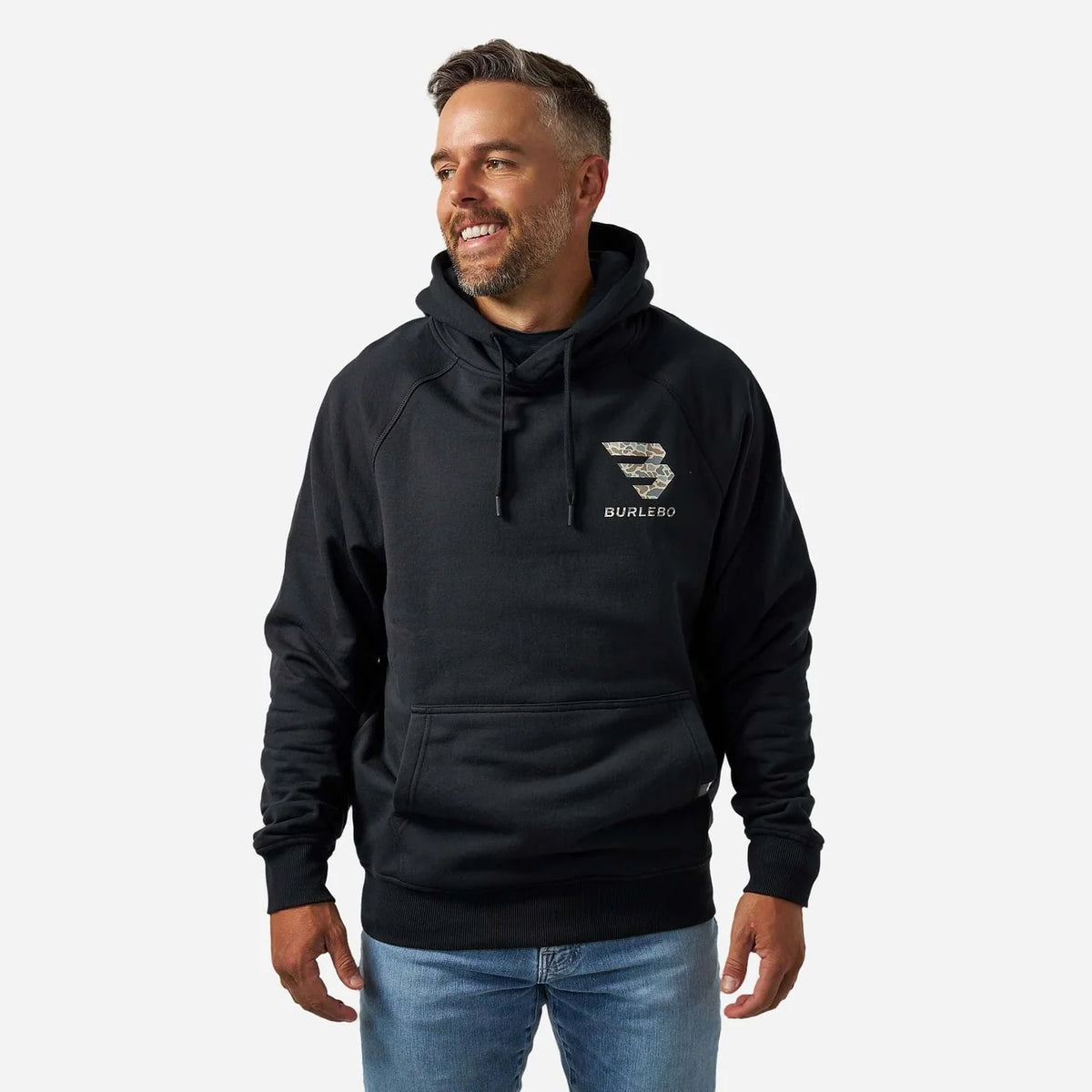 Fleece Hoodie - Flying B Logo - Black